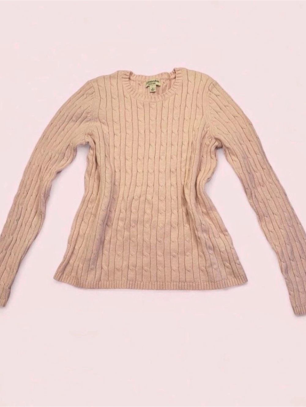 St John’s Bay Pink Cable Knit Sweater